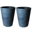 Kit de 2 vasos coluna para planta em polietileno para decoração de jardim e casa de luxo 40x33