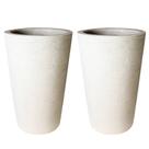 Kit de 2 vasos coluna para planta grafiato de Polietileno para Decoração de Jardim e casa 50x34