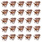 Kit de 20 Conjuntos de Mesa Dobrável 70x110 com 4 Cadeiras Imbuia - Tarimatã