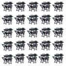 Kit de 20 Conjuntos de Mesa Dobrável 70x110 com 4 Cadeiras Preto - Tarimatã