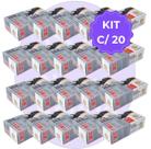Kit de 20 Cx. Luva Descartável Nitrílica Sem Pó Preta M - 100un Descarpack