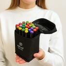 Kit de 24 Canetas Coloridas Ponta Dupla com Estojo Kit de 24 Canetas Coloridas Ponta Dupla com Estojo