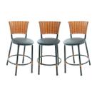 kit de 3 banquetas baixa balcão area cozinha americana