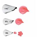 Kit de 3 Bicos para Confeitar Pétalas Para Canhotos - 59, 97 e 166 - 1 unidade - Wilton - Kit de 3 Bicos para Confeitar Pétalas Para Canhotos - 59, 97 e 166 - 1 unidade - Wilton -