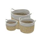 Kit de 3 Cestos Patay - Cinza e Branco
