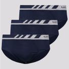Kit de 3 Cuecas Slip Lupo Microfibra Marinho Kit de 3 Cuecas Slip Lupo Microfibra Marinho
