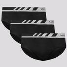 Kit de 3 Cuecas Slip Lupo Microfibra Preta Kit de 3 Cuecas Slip Lupo Microfibra Preta