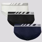 Kit de 3 Cuecas Slip Lupo Microfibra Sem Costura