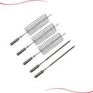 Kit De 3 Espetos Grelha E 2 Espeto Espada P/ Grill Giratória - Brasa Grill