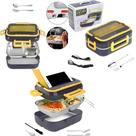 Kit de 3 Marmitas Elétricas Veiculares 12V/Bivolt Aquecedor de Alimentos para Carro