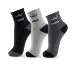 Kit de 3 Meias Masculina cano Medio