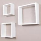 Kit de 3 Nichos em mdf branco Kit de 3 Nichos em mdf branco
