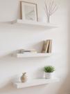 Kit de 3 Prateleiras 60cm Mdf Branco - On Móveis Kit de 3 Prateleiras 60cm Mdf Branco - On Móveis