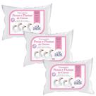 Kit de 3 Travesseiros com Enchimento e Penas e Plumas Kit de 3 Travesseiros com Enchimento e Penas e Plumas