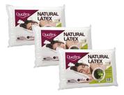 Kit de 3 Travesseiros Duoflex Natural Látex - Hipoalergênico