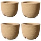 Kit de 3 vasos cone decorativos modelo grafiato de luxo em polietileno 3 tamanhos