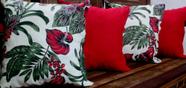 kit de 4 capas de almofadas Gorgurinho/Oxford vermelho 45x 45