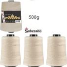 Kit de 4 Cones Barbantes Cru Monarca 500 Gramas Espessura n 3, 5 ou 8 Soberano Fio 100% Algodão