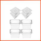 Kit de 4 Cubas Gastronômicas Com Tampa Acrilico 1/6 100mm