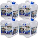 Kit de 4 Cubos de Armazenamento de Água Dobráveis 20L Sem BPA