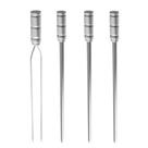 Kit De 4 Espetos Em Aço Inox 1 Duplo + 3 Simples Qualinox Kit De 4 Espetos Em Aço Inox 1 Duplo + 3 Simples Qualinox