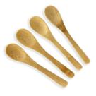 Kit de 4 Mini Colheres de Bambu 9,5cm