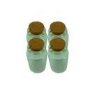 Kit de 4 Mini Garrafinhas de Vidro Transparente Redonda 6ml