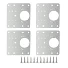 Kit de 4 placas de reparo para dobradiça Zhuohai em aço inoxidável Kit de 4 placas de reparo para dobradiça Zhuohai em aço inoxidável