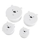 Kit de 4 Potes Marmitinha We Bare Bears Polar Miniso Fofo Kit de 4 Potes Marmitinha We Bare Bears Polar Miniso Fofo