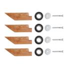Kit De 4 Rolamentos E Eixos Completos P/ Carrinho De Rolimã