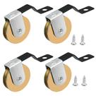 Kit de 4 roldanas para porta de tela deslizante em aço com rolamento de esferas de 1"