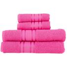 Kit de 4 Toalhas Banho Rosto Algodão Macia Moderno