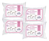 Kit de 4 Travesseiros com Enchimento e Penas e Plumas Kit de 4 Travesseiros com Enchimento e Penas e Plumas