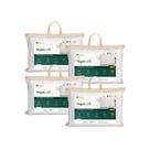 Kit de 4 Travesseiros Theva Vegan Látex Natural Baixo 13cm