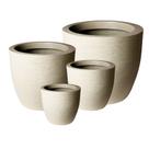 Kit de 4 Vasos de Planta tamanhos variados Jogo de Vasos Resistente para Ambiente Externo com Proteção UV