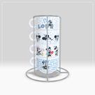 Kit de 4 Xícaras Com Suporte de Metal Mickey e Minnie