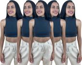 Kit de 5 Cropped Canelado