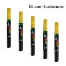 Kit de 5 Marcadores Artístico Paint Maker - Ponta Média - Cor Amarelo 062