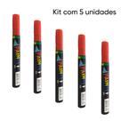 Kit de 5 Marcadores Artístico Paint Maker - Ponta Média - Cor Vermelho 905
