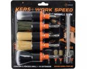 Kit de 5 Pincéis Drill Work Speed Kers com Extensor Kit de 5 Pincéis Drill Work Speed Kers com Extensor