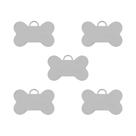 Kit de 5 Pingente para Cachorro Banhado Semi Joia Ossinho Prata