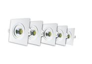 Kit de 5 Spot Led 3w Quadrado 6500K Bivolt AVANT
