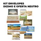 Kit de 50 Envelopes Neutros para Dízimo e Oferta - Tamanho Médio