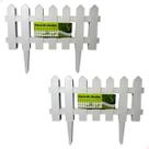 Kit de 6 Cercas Decorativas Inglesas Para Jardim Branca de Plástico Cerquinhas 1004