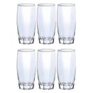 Kit de 6 Copos de Vidro 370ML Suco Água Bartender Drinks Chic