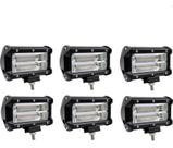 Kit De 6 Farol De Milha 72w Lâmpada Led Para Caminhão Trator