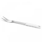 Kit De 6 Garfos Trinchantes Inox Cabo Pp Branco 34cm