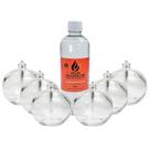 Kit De 6 Lamparinas 100ml Com 2 Fluidos Sem Cheiro Com Pavio