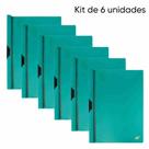 Kit de 6 Pastas Apresentaçao Ofício - Clip de Metal - Opaca - Verde