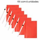 Kit de 6 Pastas com Canaleta Fixa Ofício - Opaca - Vermelho Kit de 6 Pastas com Canaleta Fixa Ofício - Opaca - Vermelho
